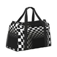 thumbnail image 2 of Balery 3d Black and White Checkerboard Tunnel Bolsa de Gimnasio para Mujeres, Bolsa de Viaje con Bolsillo Húmedo, Bolsa de Fin de Semana para Mujeres, Bolsa de Viaje Resistente al Agua, 2 of 7