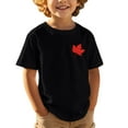 thumbnail image 1 of PMVFHDE T-Shirts Graphiques Journée Nationale Européenne Canadienne Jour de l'Indépendance Feuille d'Érable Imprimée Enfants Décontracté Confortable Tendance Sport T-Shirt Manches Courtes Noir, 4-5 Ans, 1 of 4