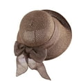 thumbnail image 2 of Women Sun Hats Fashionable Summer Wide Brim Cap BeachStraw Hat UV UPF50 Travel Packable, 2 of 6