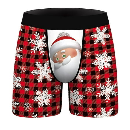 

Boxer Briefs Moisture-Wicking Underwear Christmas Printed Underwear GiftMen s Christmas Christmas Carnival Masquerade Christmas Eve Adults Party 0