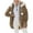 Brown, variant on Women Coats Winter Warm Fleece Jacket Women Color Blocked Long Sleeve Zipper Hooded Drawstring Ball Plush Outerwear with Pockets Loose Fit Winter Warm Comfortable,Brown