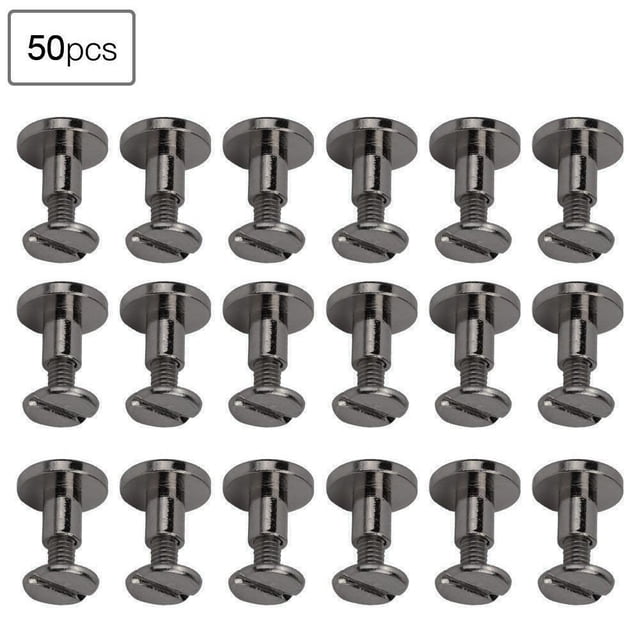 Herwey Rivets, Kit de Rivets, 50 Ensembles de Rivets en Cuivre Pur 8mm pour Reliure d'Ordinateur Portable