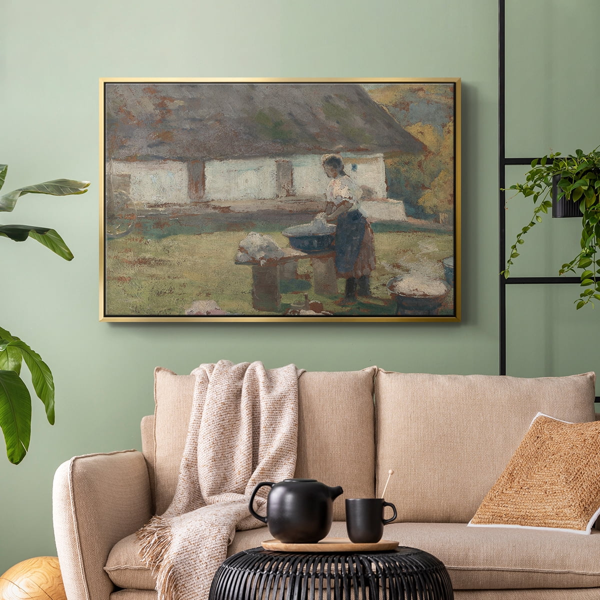 Vintage Landscape-CCCLXXV By Wexford Home Framed in Gold Wood Gallery Wrapped Canvas 17 in. x 25 in.
