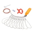 thumbnail image 1 of Larguero de pesca DYNWAVEMX Acero inoxidable 10m con hebillas y broches de alta resistencia, 1 of 8