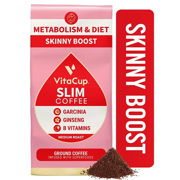 VitaCup Slim Ground Coffee for Skinny Diet & Metabolism with Garcinia