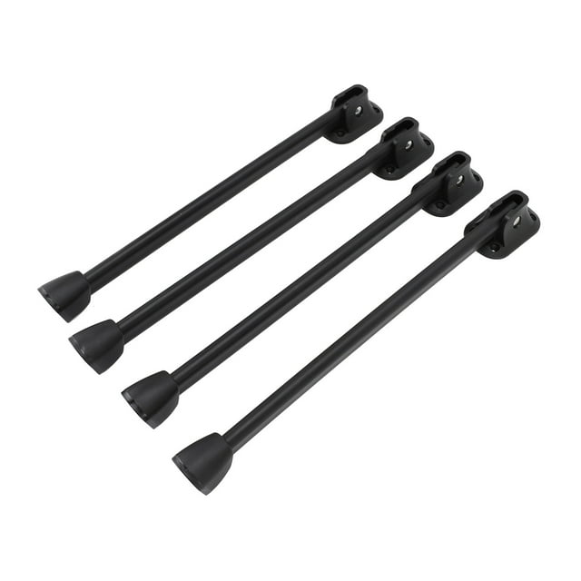 Pendías De Mesa Plegables De Servicio Pesado De 4 Piezas, Patas De Muebles De Metal De Hierro Resistentes Con Relleno De Silicona Para Mesas De Café Para Campamentos Negro