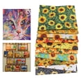 thumbnail image 1 of 10 Pieces Autumn Fabric Assorted Quarter Fall Fabric 9.8 .8 Inch Fabric Bundles Fabric Square Sheets for DIY Sewing, 1 of 10