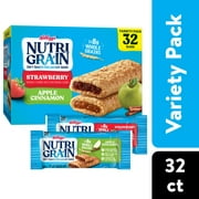 Kellogg's Nutri-Grain Variety Pack Chewy Soft Baked Breakfast Bars, Ready-to-Eat, 40.1 oz, 32 Count