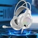 thumbnail image 1 of Casco de juegos con cable para PC | 3,5mm + USB | Auriculares over-ear iluminados con micrófono con cancelación de ruido, diadema ajustable | Audio de alta sensibilidad | Oídos de cuero curtido, 1 of 7