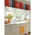 thumbnail image 5 of Red Grey Wood Grain Window Valance, Farm Wooden 2 Pack Decorative Curtain for Small Windows, Light Filtering Valance with 3” Rod Pocket, 42"W x 18"L, 5 of 9