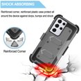 thumbnail image 3 of Galaxy S21 Ultra Case Clip Belt Holster, TakFox Shockproof Swivel Defender Heavy Duty Armor Protective Hard Cases With Kickstand Protector Rugged Cover Shell For Samsung Galaxy S21 Ultra - Grey, 3 of 6
