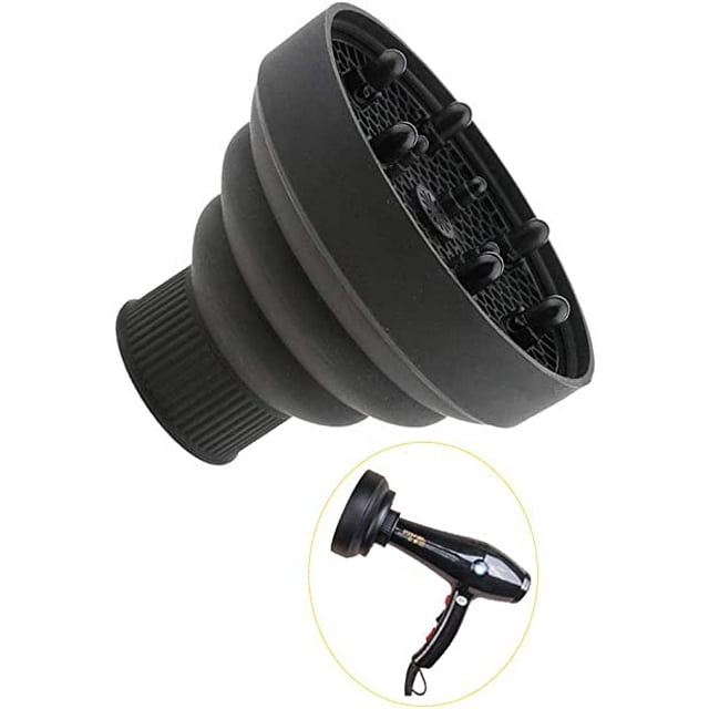 Boquilla para secador de pelo, difusor de silicona plegable para secador de pelo, universal