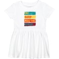 thumbnail image 3 of Inktastic Eat Sleep Muay Thai Repeat Girls Baby Dress, 3 of 5
