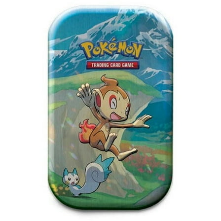 Pokemon Sinnoh Stars Mini Tin - CHIMCHAR & PACHIRISU (2 Packs, 1 metallic coin & art card)