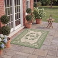 thumbnail image 4 of Safavieh Courtyard Dorian Oriental Indoor/Outdoor Area Rug, Cream/Green, 2' x 3'7", 4 of 11