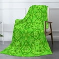 thumbnail image 3 of XMXT Throw Blankets, Kaleidoscope Green Print Bed Blanket for Bedroom Sofa, 50 x 70 inches Green, 3 of 9