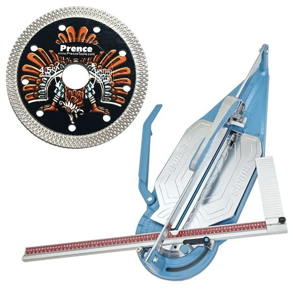 Sigma 4CN - 30 Inch Push Tile Cutter - NEX Series 4   Prence 4.5" Diamond Mesh Blade