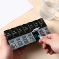 thumbnail image 1 of YAOMOBB Capsule Holder Weekly Tablet Organizer Double Rows 14 Grids Sealed Lid 7 Days Home Supply, 1 of 5