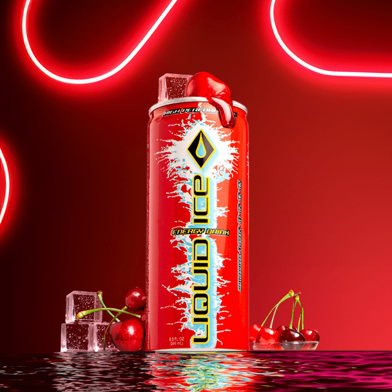 Free Shipping! Liquid Ice Energy Drink Cherry Licious 8.4oz Cans