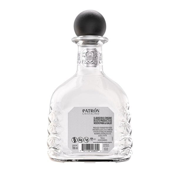 Tequila Patrón Añejo Cristalino 700 ml | Walmart en línea