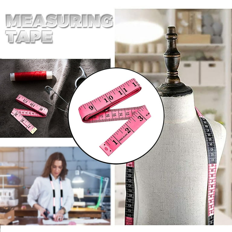 Soft Tape Measure,measuring Tape Body Sewing Waist Bra Head Circumference  For Body Measurement Sewing Tailor Cloth Knitting Home Craft Vinyl Ruler,60