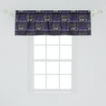 thumbnail image 2 of Ambesonne Oakland Window Valance, Repeating Modern Lettering, 54" X 18", Dark Purple Khaki, 2 of 3