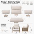 thumbnail image 2 of DTTRA 2 PACK High Back Patio Chair Cushion Set with 4 Arm Pillows, 48 x 24 x 4 in, Sand Color, 2 of 7