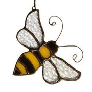 BOXCASA Bumble Bee Ornament Stained Glass Window Hanging Suncatcher Home Decor, Gifts for Mom