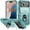 Green+Pink, variant on MYKOMI Military Case for iPhone 17 Pro,Metal Kickstand & Slide Camera Cover,Multi-Layer Heavy Duty Full Body Shockproof Protection Hard Shell for iPhone 17Pro