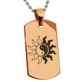 thumbnail image 4 of Stainless Steel Blazing Sun Yin Yang Engraved Dog Tag Pendant Necklace, 4 of 4