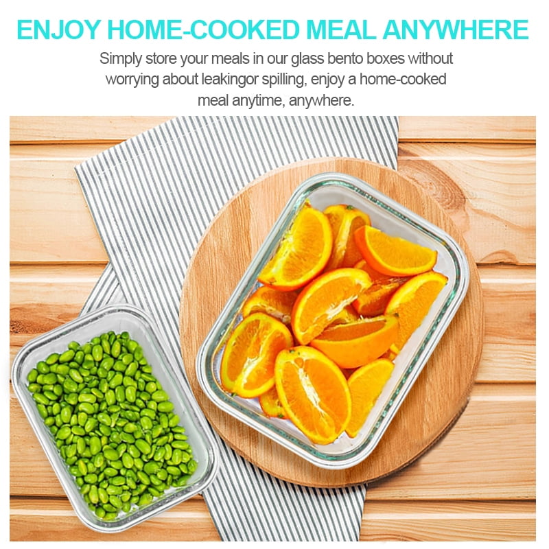 21Pcs Glass Food Storage Containers with Lids, Glass Airtight Meal Prep Container Set for Lunch, Kitchen Pantry Organizers and Storage, Leak Proof
