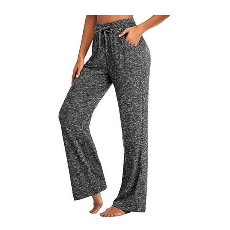 JGTDBPO Wide Leg Yoga Pants For Women Loose Comfy Flare Sweatpants With  Pockets High Waist Stretch Pants Quick-Drying Trousers Wide Leg Pants