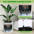 thumbnail image 2 of 16" Tall Hexagonal Self-Watering Planters Set of 2 with Water Level Monitor, Bottom Wheels & Drainage Hole – Indoor & Outdoor Plant Pots, White, 2 of 8