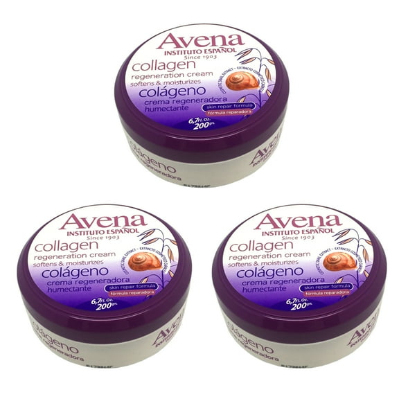 Instituto Espaol Avena Collagen Regenerating Cream. 6.7 fl oz 200g. Pack of 3