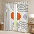 thumbnail image 2 of Erosebridal Abstract Red Sun Curtains Geometric Lines Blackout Curtains, Aesthetic Curtains & Drapes Vintage Minimalist Bedroom Curtains, Modern Window Treatments Luxury Grey Circle Room Decoration, 2 of 6