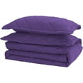 thumbnail image 6 of D.N.G. BEDDINGS 1 Piece Luxury Diamond Pattern Comforter, Premium Super Soft, 800 Thread Count, 100% Egyptian Cotton, Full/Queen Size, Solid Purple Color, 6 of 8