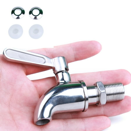 Steel Drinks Bucket Okeba Stainless Steel Beverage Drink Dispenser Valve / Wine Barrel Spigot / Faucet / Tap ()