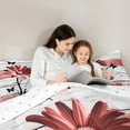 thumbnail image 5 of Jejeloiu Retro Flower Daisy Bedding Comforter Set,Red Graffiti Twin Comforter Sets,Old Barn Door Bedding Set For Girls,Lightweight Room Decorative Reversible,3-Piece, 5 of 7