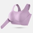 thumbnail image 4 of IROINNID On Sale Wireless Bra for Women Sexy Yoga Sports Without Steel Ring Front Cross Solid Tank Top,Purple, 4 of 4