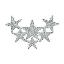 Bling Jewelry Womens Large Celestial Patriotic USA Rock Star Crystal Brooch Pin Silver Plated