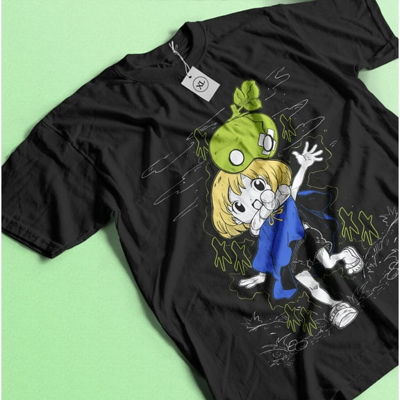 Dr. Stone Suika T-shirt Senku Ishigami Taiju Oki Ryusui Anime Black Gift Shirt