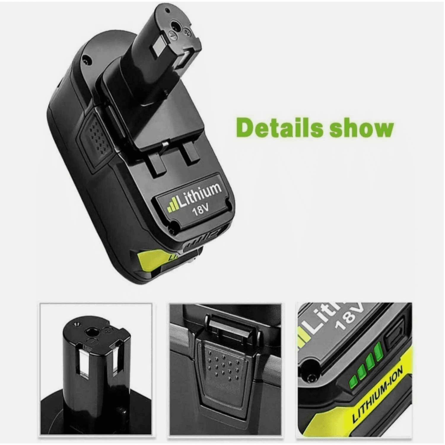 2 Packs Upgraded 9.0Ah P108 18Volt Replacement for Ryobi 18V Battery Lithium Ion P108 P102 P103 P104 P105 P107 P122 Cordless Tool Battery with LED Indicator