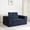 Dark Blue, variant on 58" Pet-Friendly Corduroy Convertible Sleeper Sofa Bed, Upholstered Folding Couch with No Assembly, Convertible Sleeper Chair with High-Density Foam for Living Room, Black