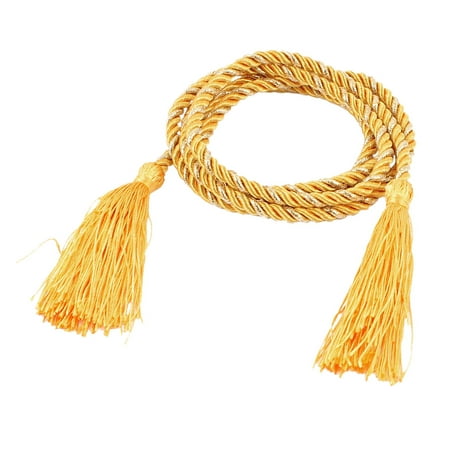 - Window Curtain Tieback Tie Back Tassels Trim Rope Cord String 133cm Yellow