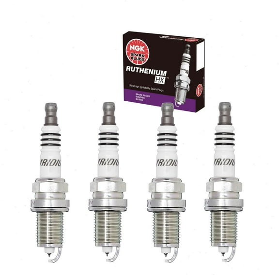 4 pc NGK Ruthenium HX Spark Plugs compatible with Kia Soul 1.6L L4 2012-2019