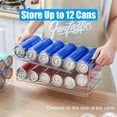 thumbnail image 3 of RETON Organisateurs de Rangement pour Réfrigérateur à Double Couche pour Canettes de Soda, Distributeur Automatique de Canettes, Support de Canettes de Bière pour Réfrigérateur, Support de Canettes, Rangement pour Canettes Roulantes (2 Couches pour 10 Canettes), 3 of 7