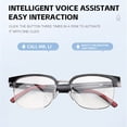 thumbnail image 6 of Riousery Smart Translation Glasses Bluetooth 5.4 Support Over 100 Languages Built in Mic Anti Blue Light Half Frame G07-M1, 6 of 9