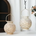 thumbnail image 6 of Set of 2 Moroccan Style Metal Table Lamp 18cm H Battery Powered Cordless Lamp with LED Fairy Lights Bulb, 6 of 9