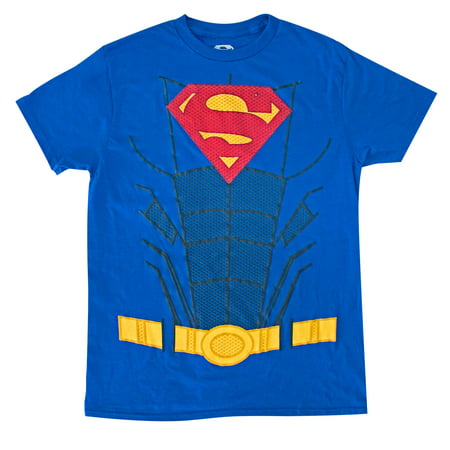 Superman Men's Blue Suit Up Costume T-Shirt-Medium