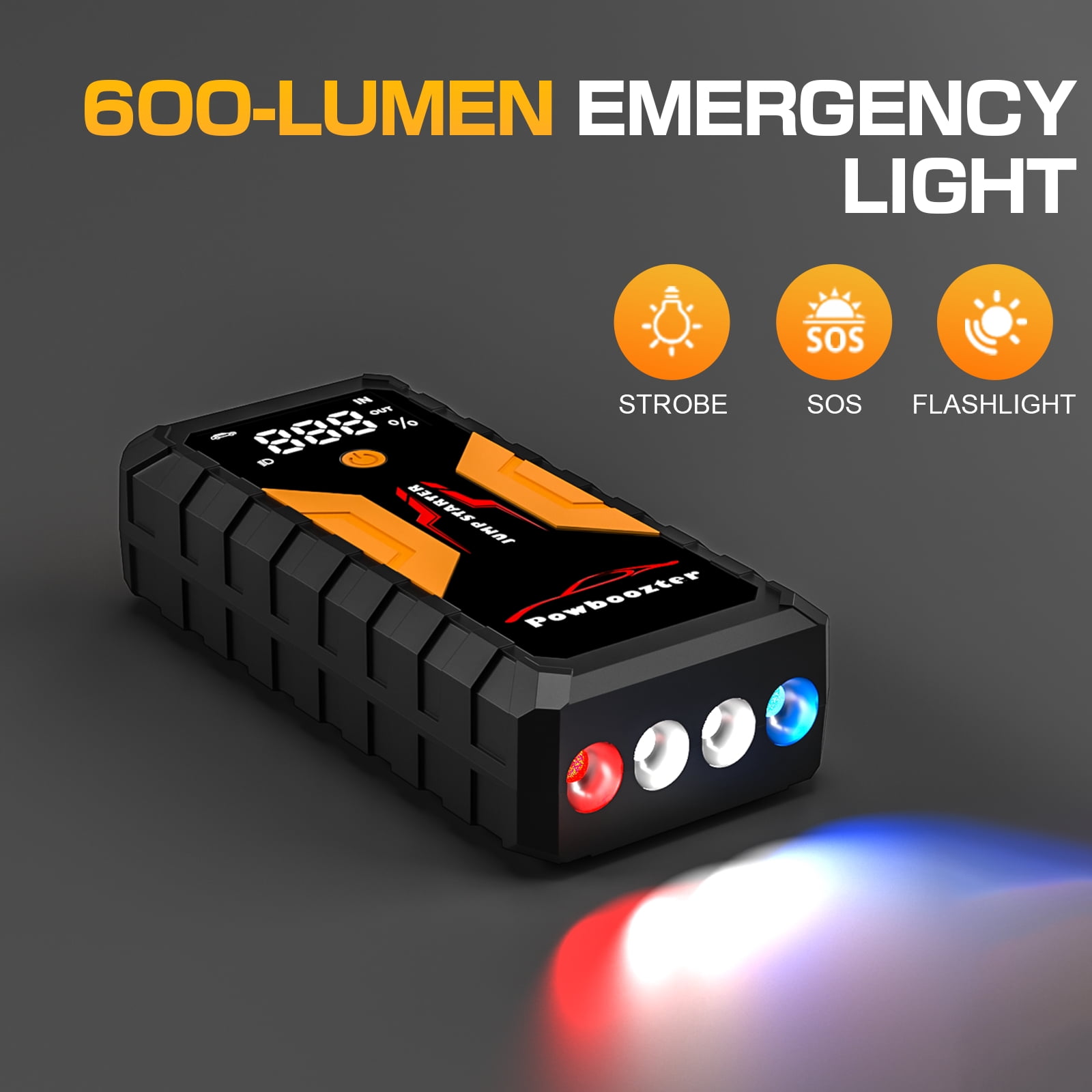 Jump Starter, 12V 1500A Car Jumper (for Up to 2.11gal Gasoline and 1.59gal Diesel Engines), SuperSafe Portable Battery Charger, Auto Lithium Box Booster Pack with USB Fast Charging
